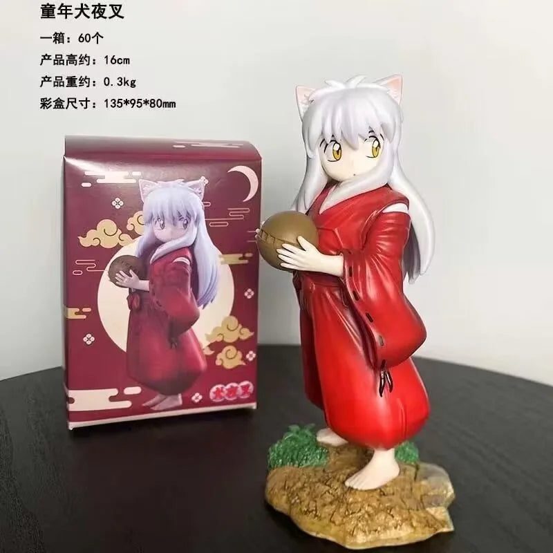 16CM Anime Sengoku Otogizoushi: InuYasha Sesshoumaru Noodle Stopper Figure Model Toy Gift Collection Aciton Figure PVC