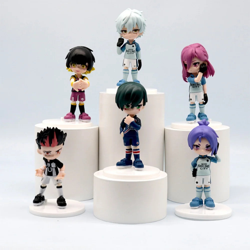 6pcs/set BLUE LOCK Action Figure Toys 9cm Anime Sagi Yoichi Chigiri Hyoma Nagi Seishiro Figures Collection Model Figurine