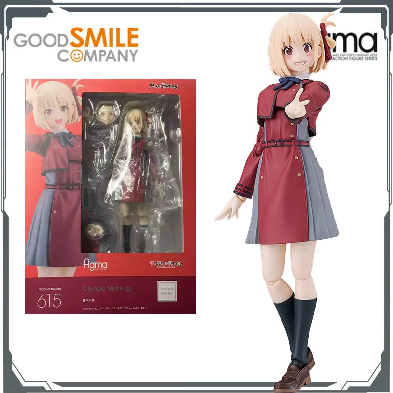 GSC Original Figma Lycoris Recoil Chisato Nishikigi Anime Action Figures Toys for Boy Christmas Gift Collectible Model Ornaments
