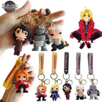 Fullmetal Alchemist Figures Key Chains Anime Edward Elric Keychain Pendant Backpack Jewelry Alphonse Elric Bags Key Accessories