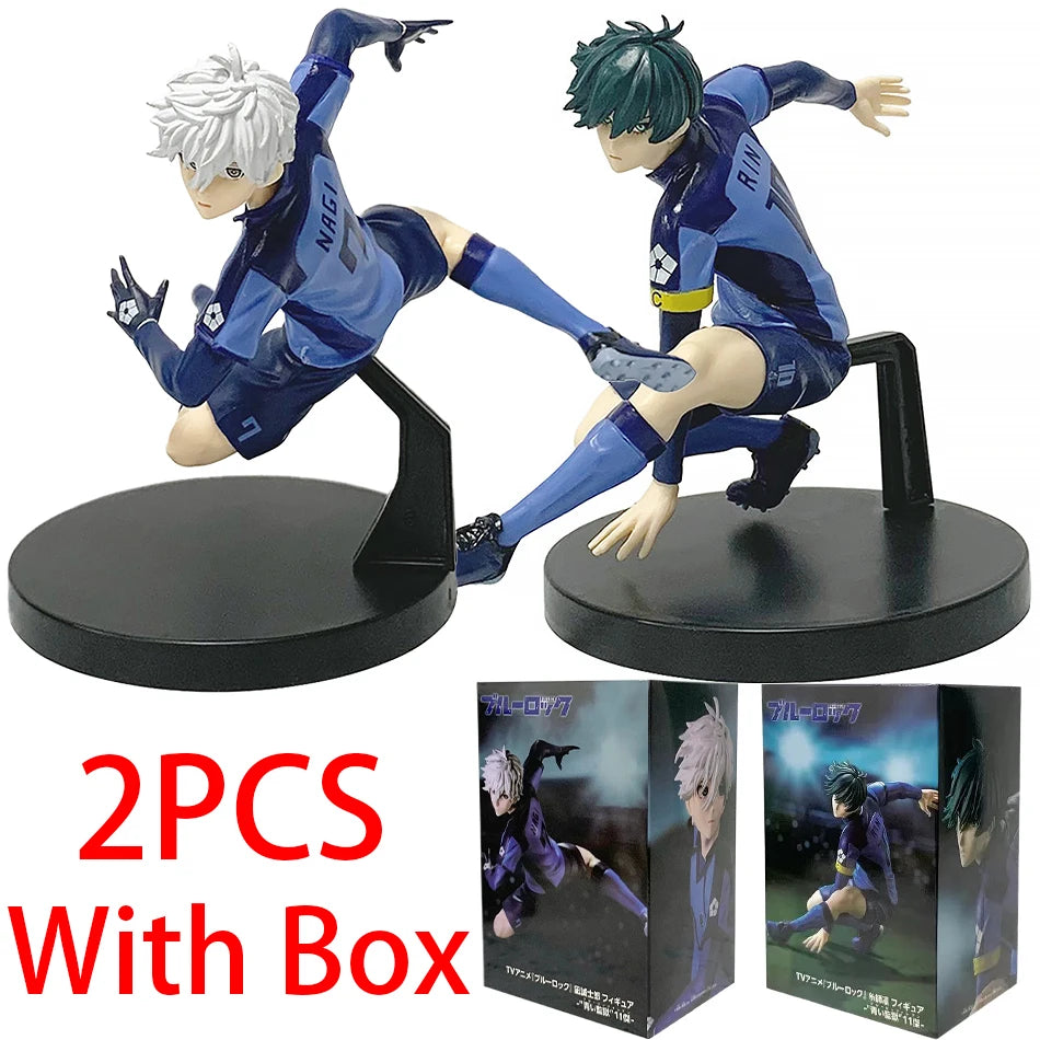 In Stock Anime Blue Lock Nagi Seishiro Rin Itoshi Cool Pose Design Model Classic Style Desktop Ornament Anime Collection Gift