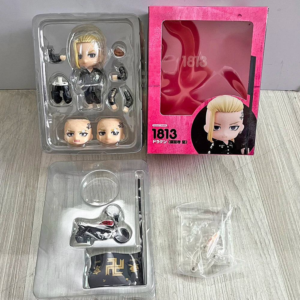 Anime GSC 1666 Tokyo Revengers 1813 Manjiro Sano Mikey Motorcycle Action Figure  Joints Movable Toys Model For Gift