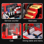 1770 Pcs Cada London Double Deck Bus Building Blocks Red Balloon Light Party City School Technical Car Bricks Toys for Kids Gift