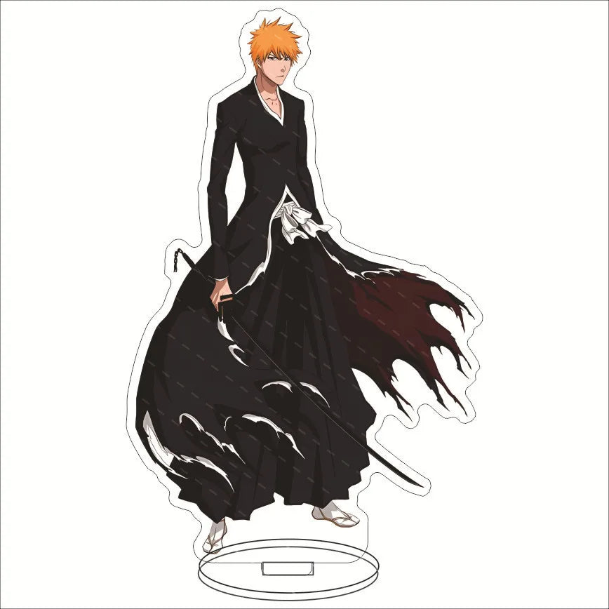 Anime BLEACH Acrylic Stand Manga Figures Kurosaki Ichigo Miniatures Figurines Garage Kits Model Toys GK Ornaments Decoration