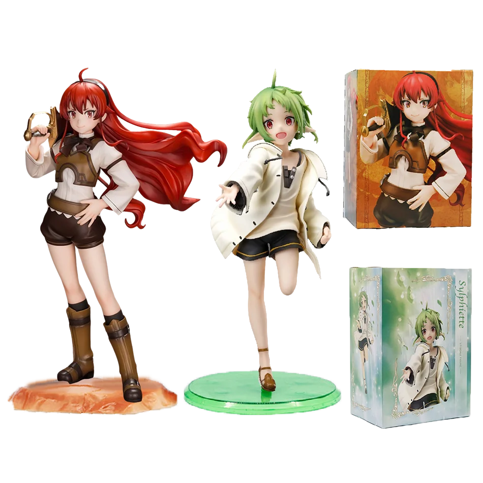 18cm Magician Eris Greyrat/Sylphiette Action Figure Mushoku Tensei：Jobless Reincarnation Anime Figure PVC Adult Model Doll Toys