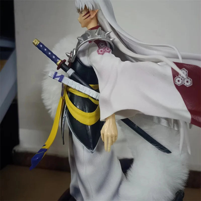 28cm Inuyasha Sesshomaru Phoenix Era Tree Statue Standing Position Anime Figure Collectible Model Desktop Decoration Gift