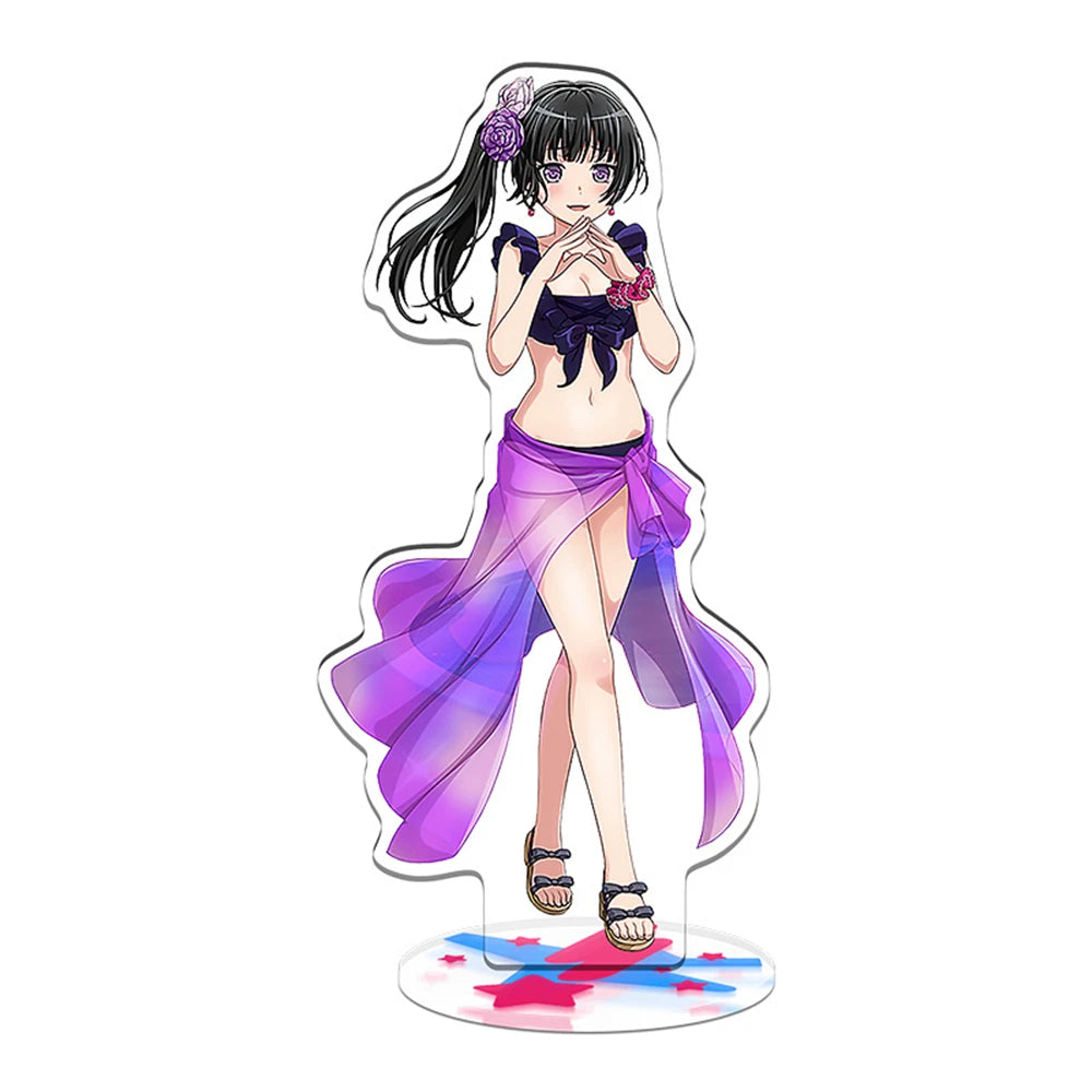 Charm Anime Fan Gift HD Character Acrylic Stand BanG Dream Game Poppin'Party Hanazono Tae Kokoro Tsurumaki Yukina Minato Roselia