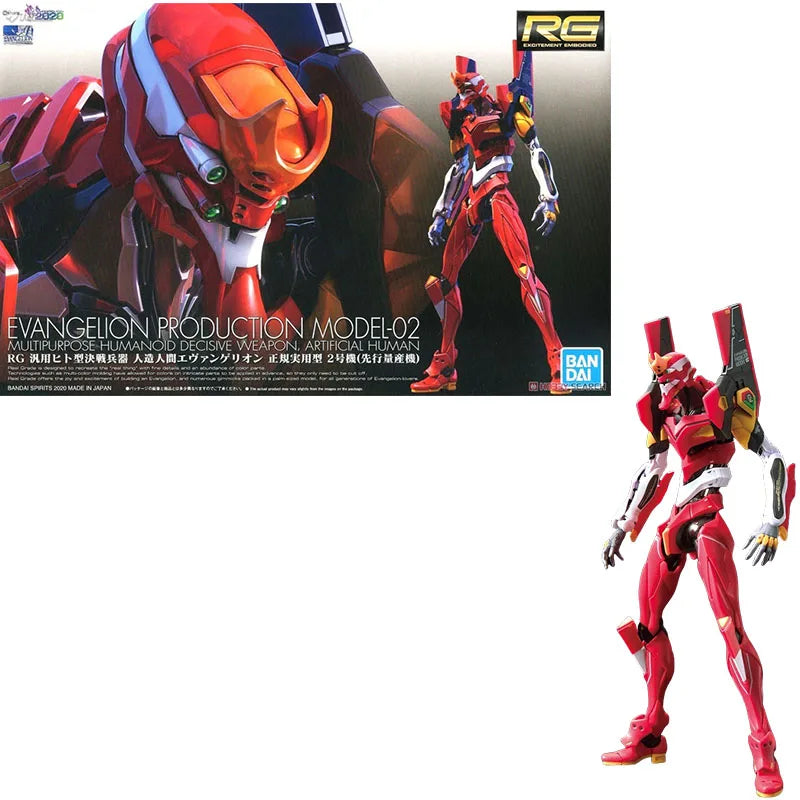 Bandai Genuine RG EVANGELION UNIT-00/01/02/03/04/06/08a WEAPO SET Anime Action Figure Collectible Assembly Model Toys Children