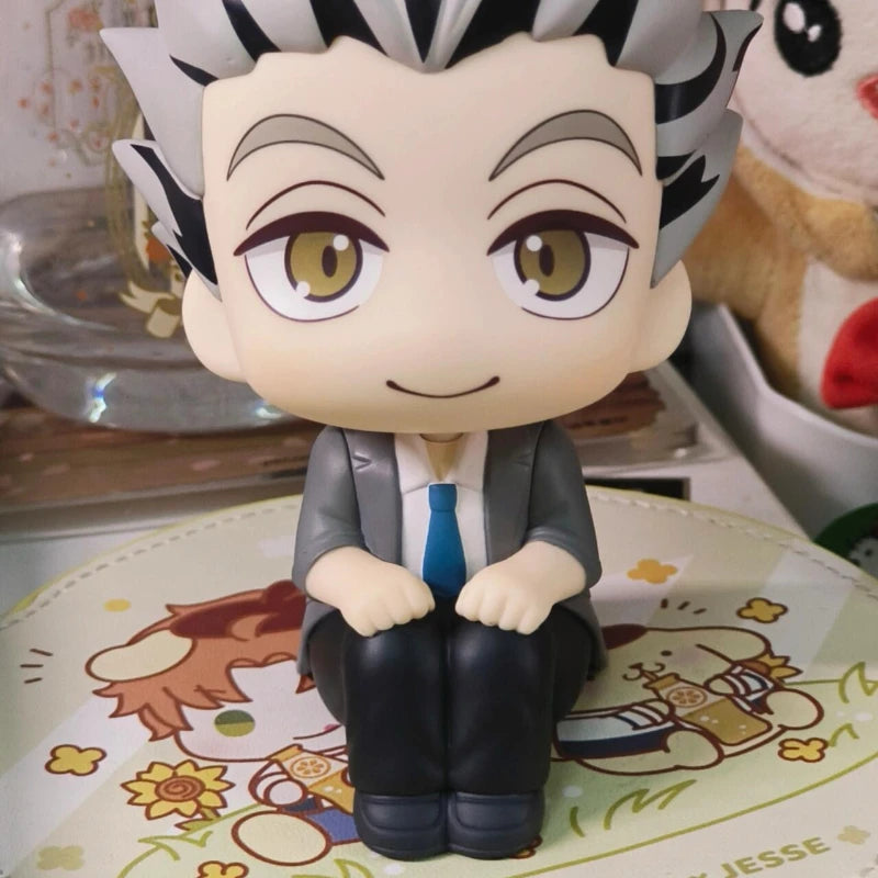 10cm Anime Haikyuu!! Action Figure Kotaro Bokuto Look Up Figure Model Q Version PVC Statue Collection Desk Toy Ornament Gifts