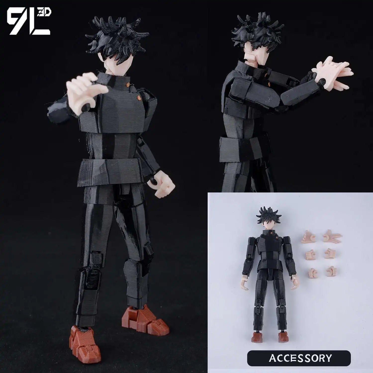 9L3D T13 Nanami Kento Battle Pose Figure JJK Anime Action Model LUCKY13 Figure Collector's Edition Dummy13 Gift for Fans