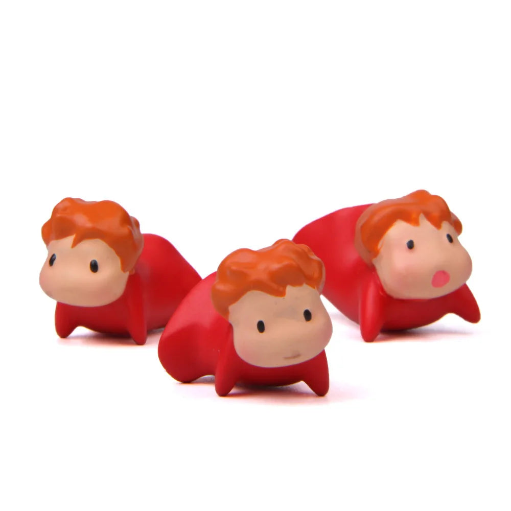 Cartoon Figure Mini Statue Cute Ponyo Toys Room Ornaments Kawaii Animal Model Toy Kid Gifts Fashion Collecction
