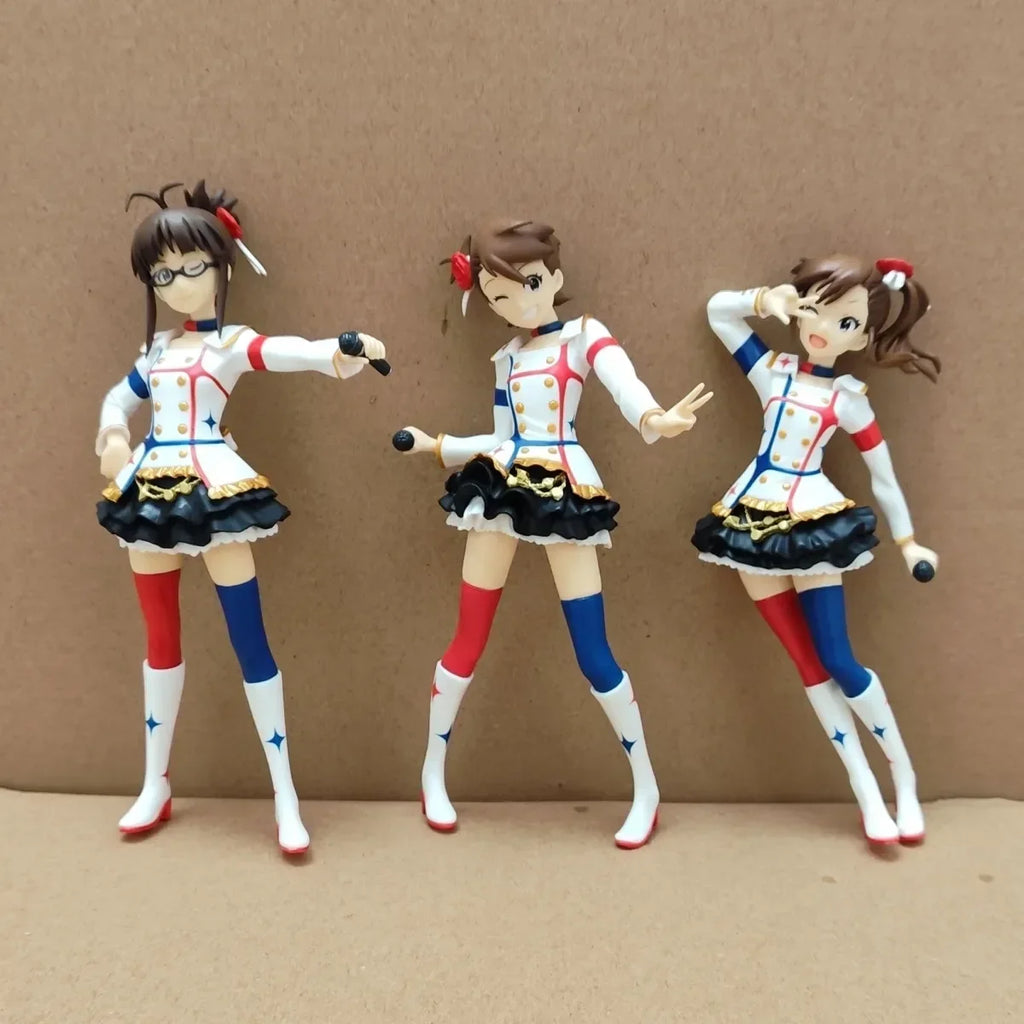 Idolmasterse Futami Ami Amami Haruka Futami Mami Akizuki Ritsuko Action Figures Model Toy Collectible Desktop Ornaments