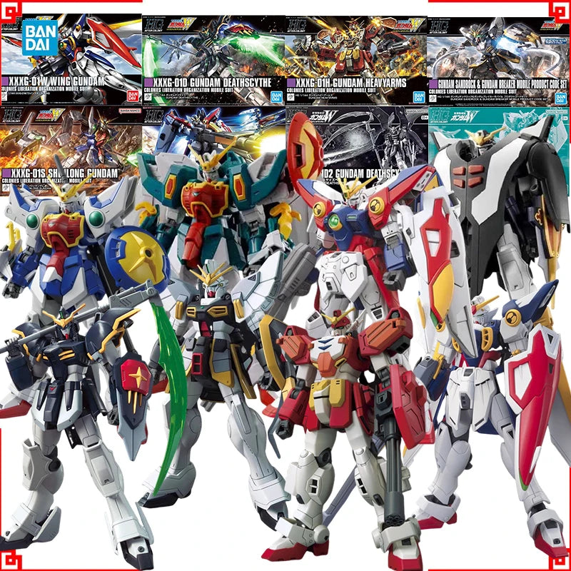 Bandai Gundam Model Kit HG Wing Deathscythe Heavyarms Sandrock Shenlong Wing Zero Altron Action Figure Gunpla Anime Figures