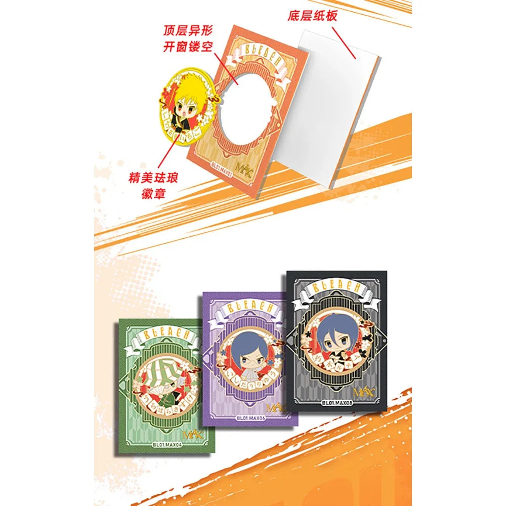 Anime Bleach Collection Cards Kuchiki Byakuya Kurosaki Ichigo Ink Wash Style Visual Arts Character Hot Stamping Gold Cards Gifts