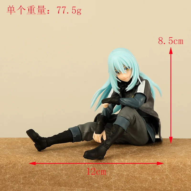 8.5CM Anime Tensei Shitara Slime Datta Ken Rimuru Tempest Figure 1/7 Sitting Model Shuna Shion Toy Doll Aciton Figure PVC