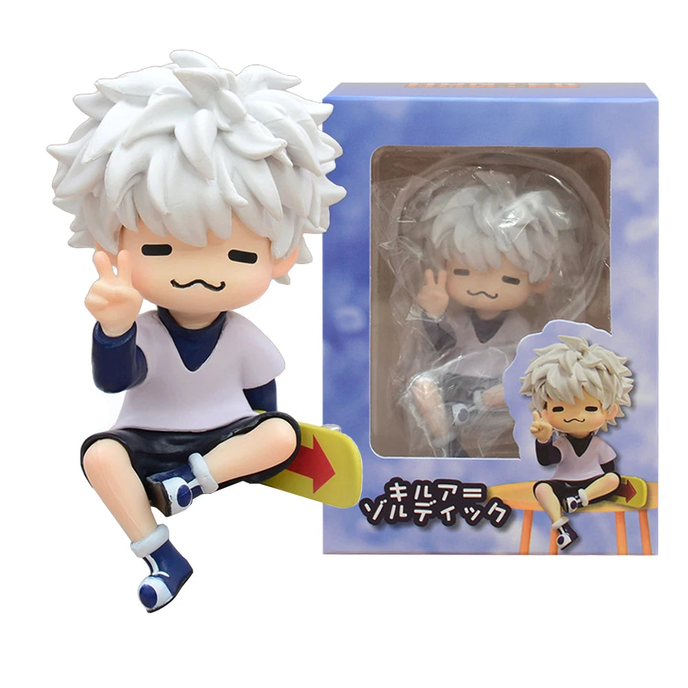 10CM Anime Hunter × Hunter Killua Zoldyck Figure Noodle Stopper Model Toy Doll Aciton Figure PVC Desktop Ornament Gift