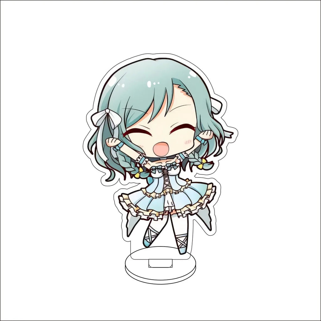 10CM Anime BanG Dream! Nendoroid Figure Stand Model Tsukushi Futaba/Nanami Hiromachi/Mashiro Kurata Cute Desk Decor Standing Sign Gifts