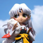 14cm Anime Inuyasha Sesshomaru Kagome Zhuye Kawaii Figure Gk Statue Model Toy Figures Ornaments Collect Office Decorations Gifts