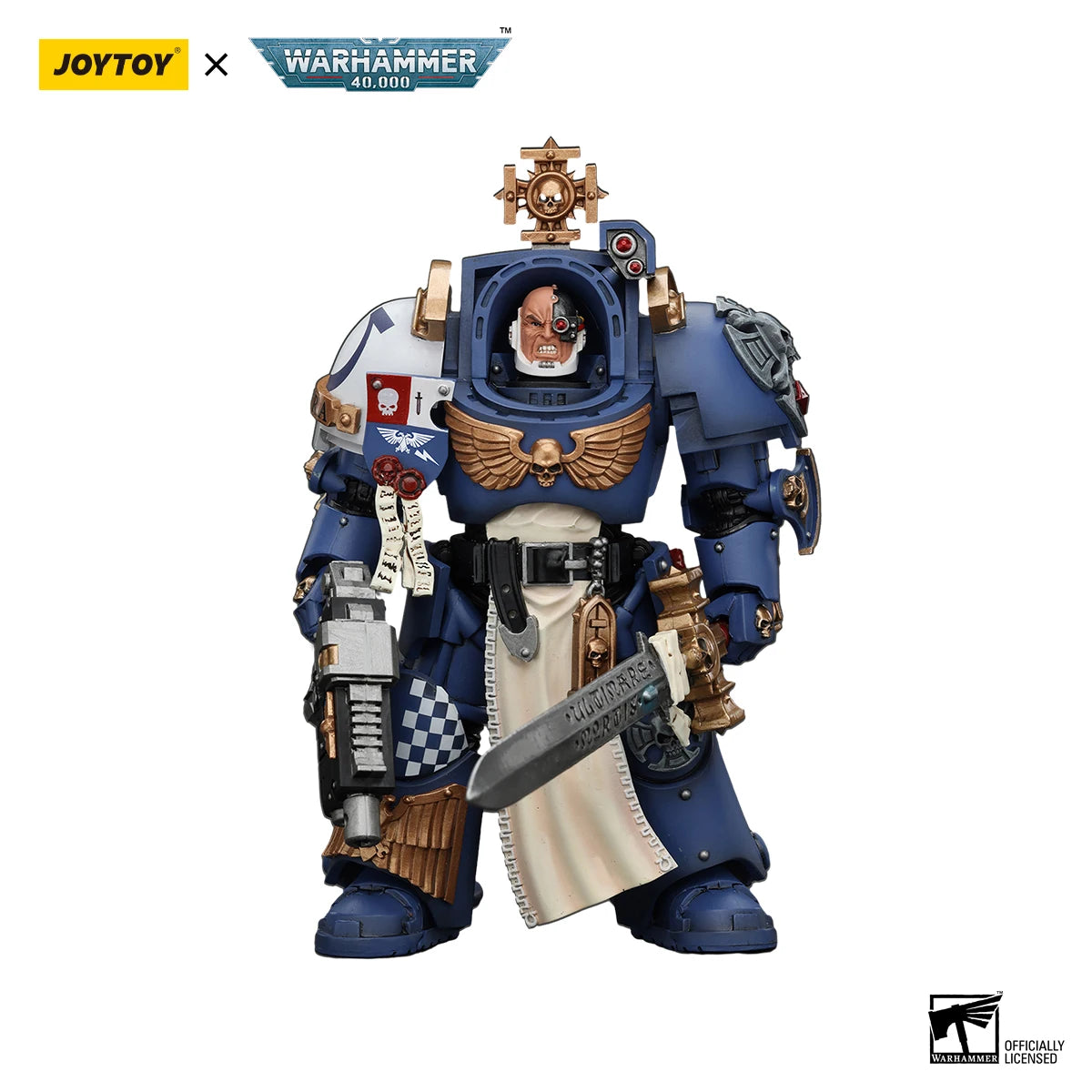 JOYTOY Warhammer 40k 1/18 Action Figures Ultramarines Captain in Terminator Armour