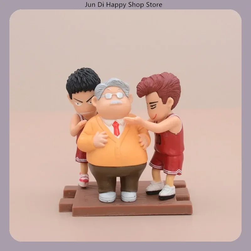 5pcs Slam Dunk Anime Figure Set - Sakuragi Hanamichi And Rukawa Kaede Statues for Boys Desktop Collection Ornament Gifts