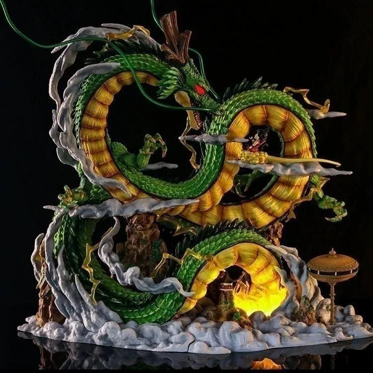 24cm Dragon Ball Anime Figure Shenron Figure Goku And Shenron Figurine Model Pvc Statue Doll Collection Room Toy Gifts